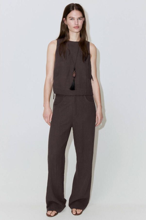 Mango top bruin - Foto 3