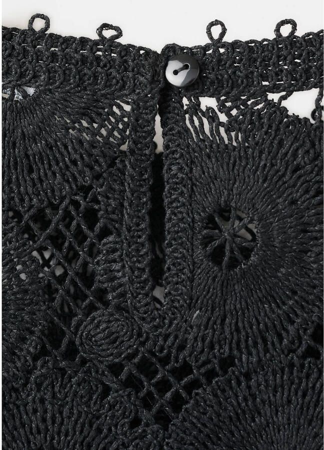 Mango top crochet zwart - Foto 3