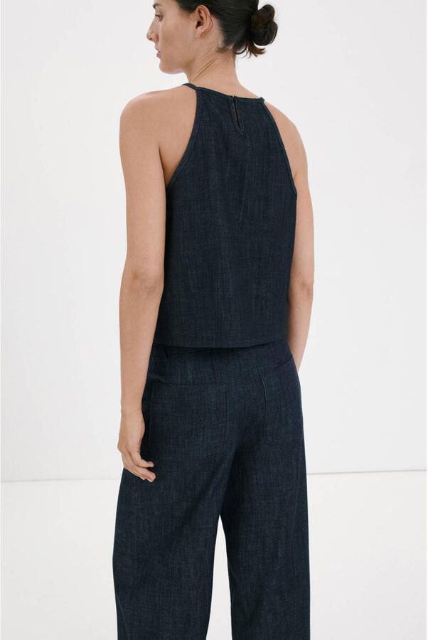 Mango top donkerblauw - Foto 2