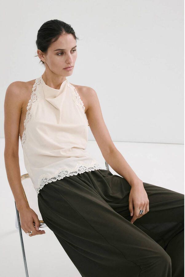 Mango top ecru - Foto 3