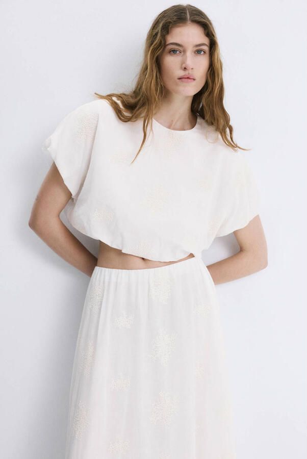 Mango top ecru