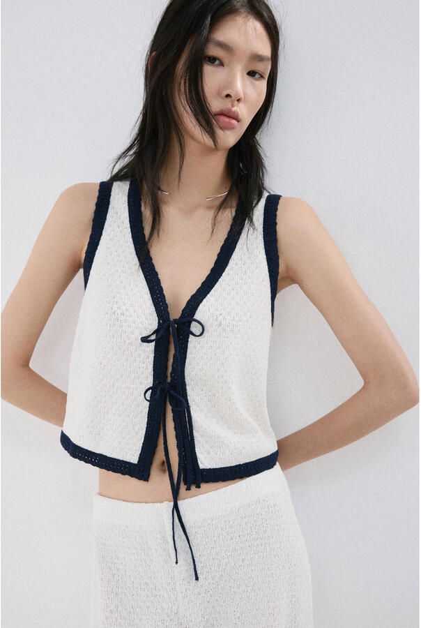 Mango top ecru