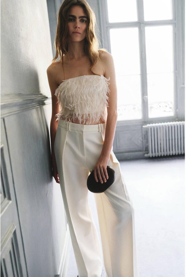 Mango top ecru