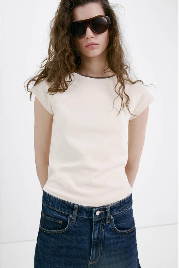 Mango top ecru