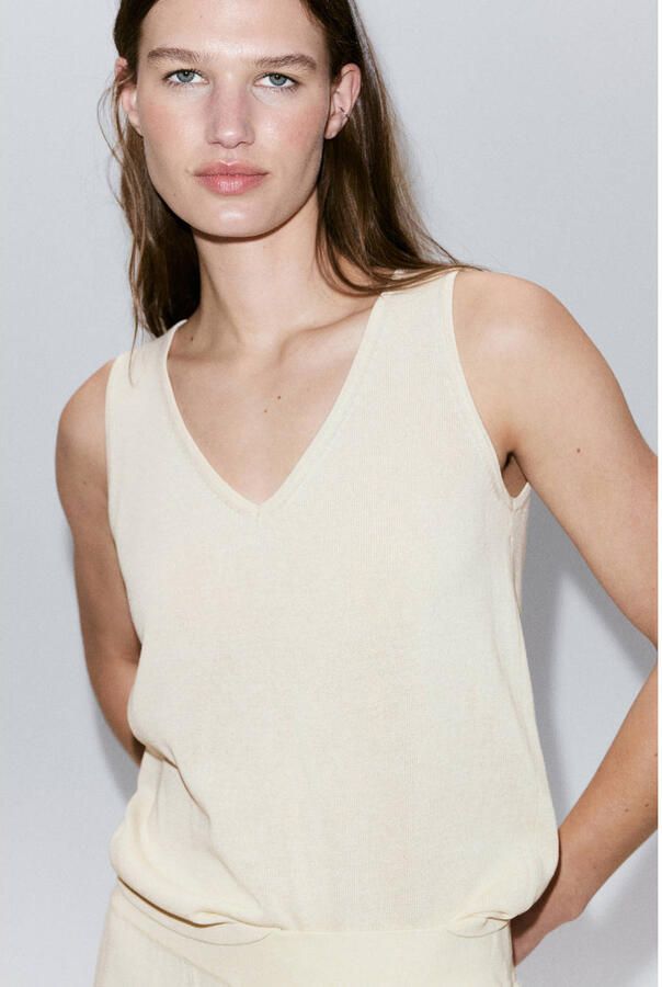 Mango top ecru