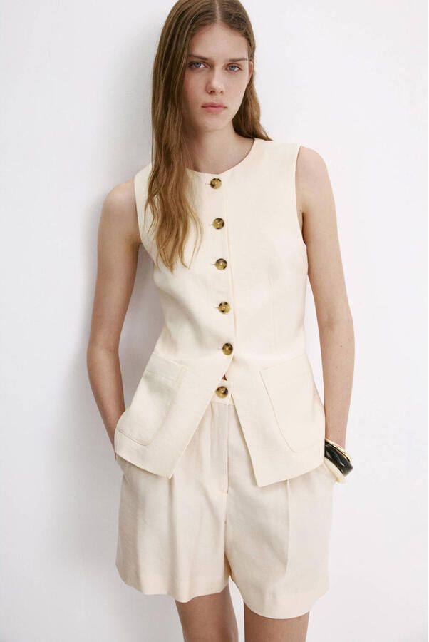 Mango top ecru