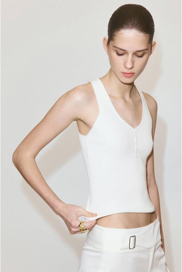 Mango top ecru