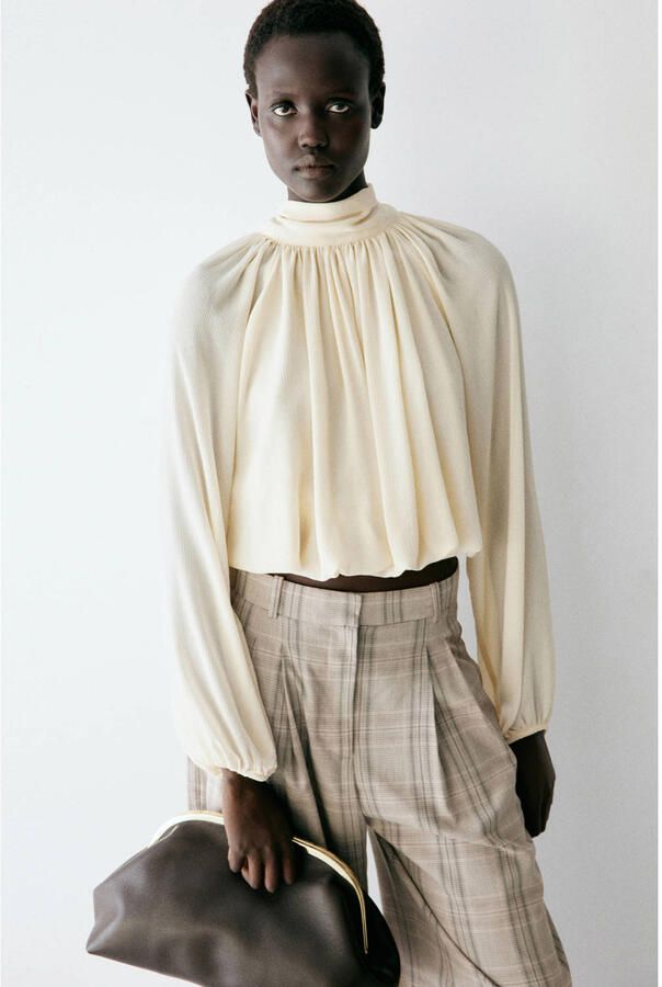 Mango top ecru