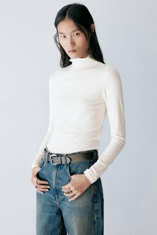 Mango top ecru