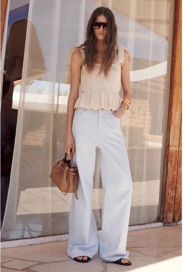 Mango top gebreid beige - Foto 2