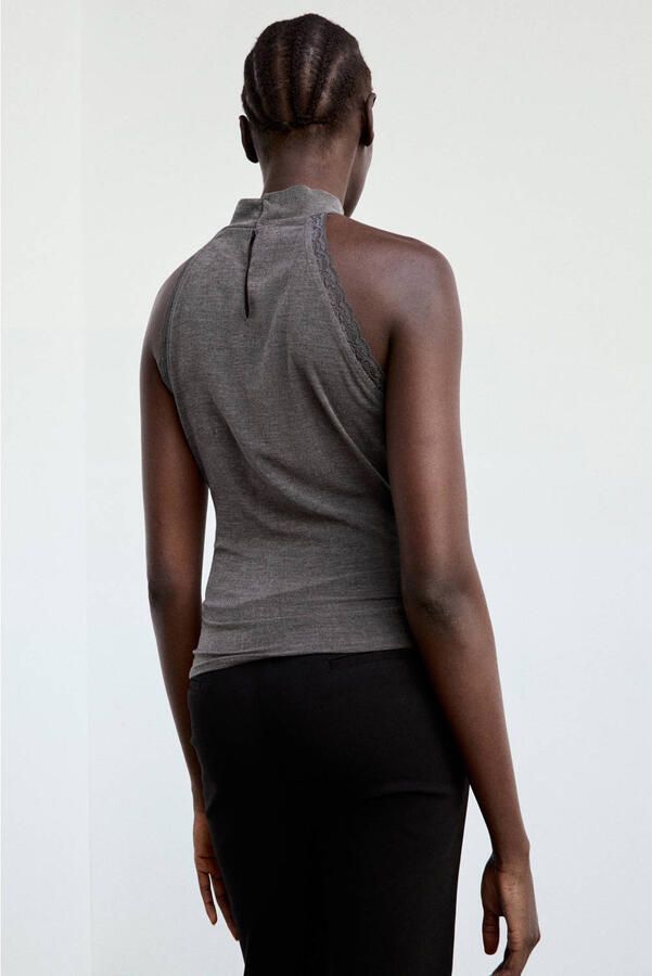 Mango top grijs - Foto 3