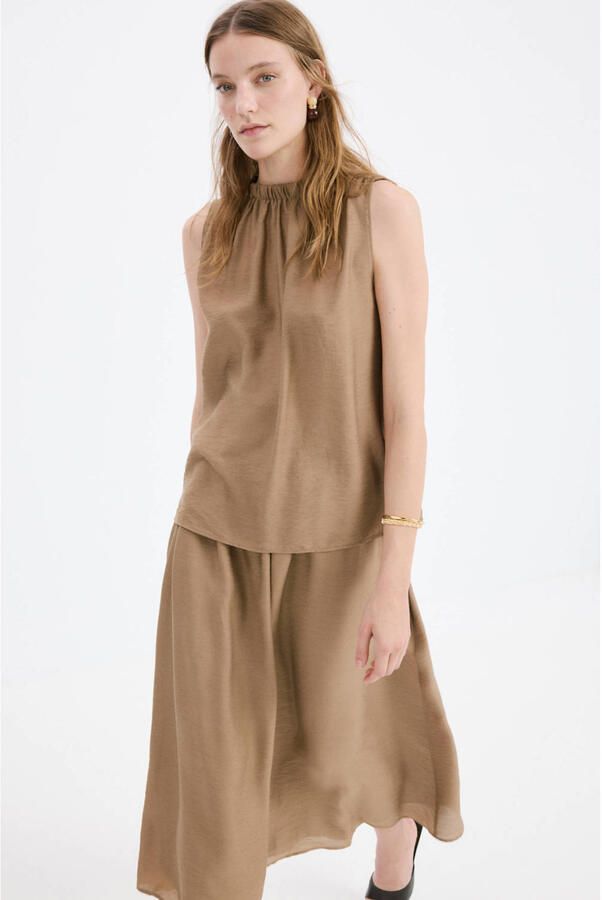 Mango top lichtbruin