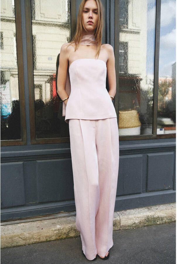 Mango top lichtroze