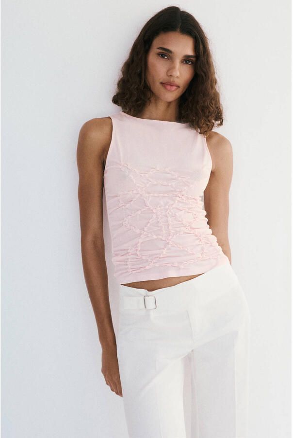 Mango top lichtroze