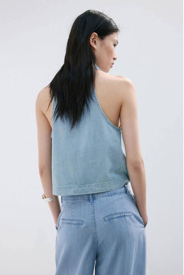 Mango top light blue denim - Foto 3