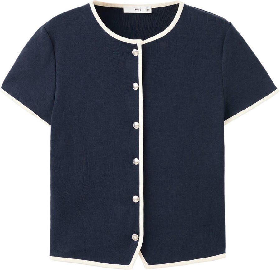Mango top marineblauw - Foto 2