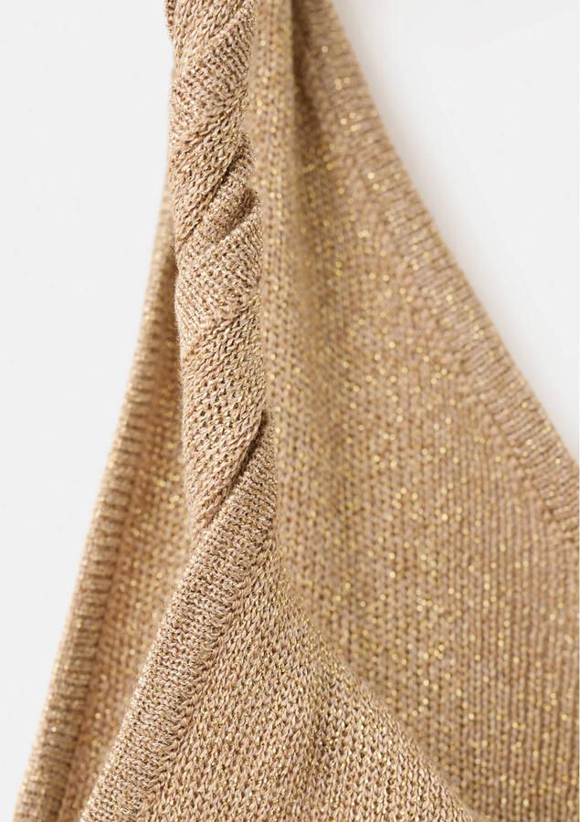 Mango top met glitters goud - Foto 3