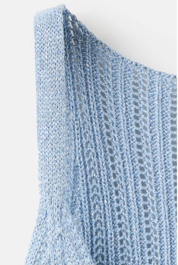Mango top met glitters lichtblauw - Foto 2
