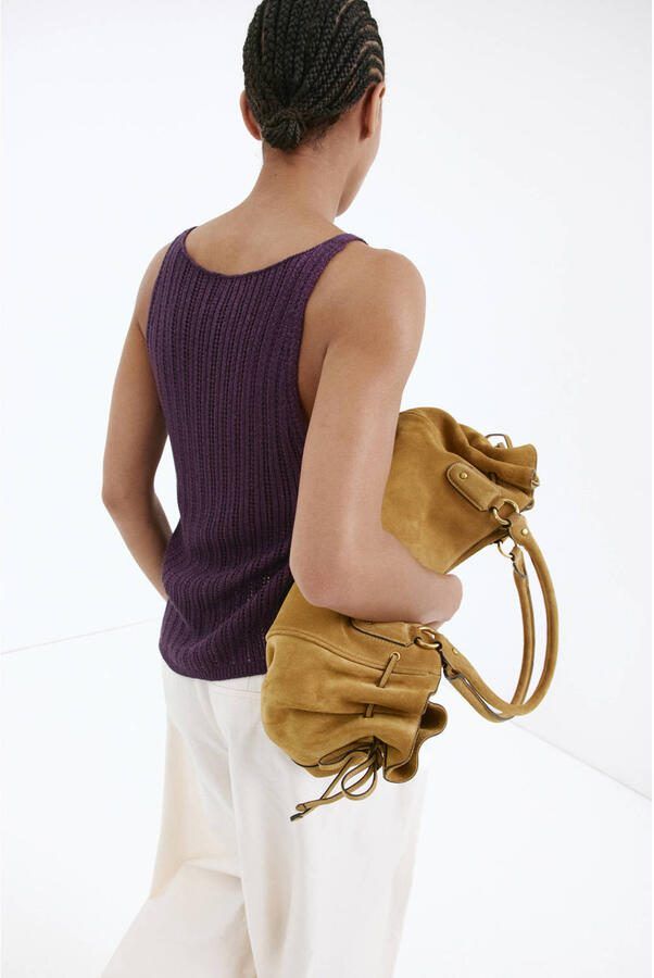 Mango top met glitters paars - Foto 3