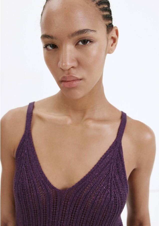 Mango top met glitters paars - Foto 2