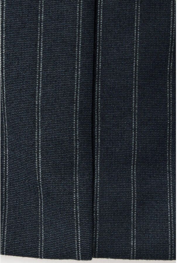 Mango top met krijtstreep marineblauw - Foto 2