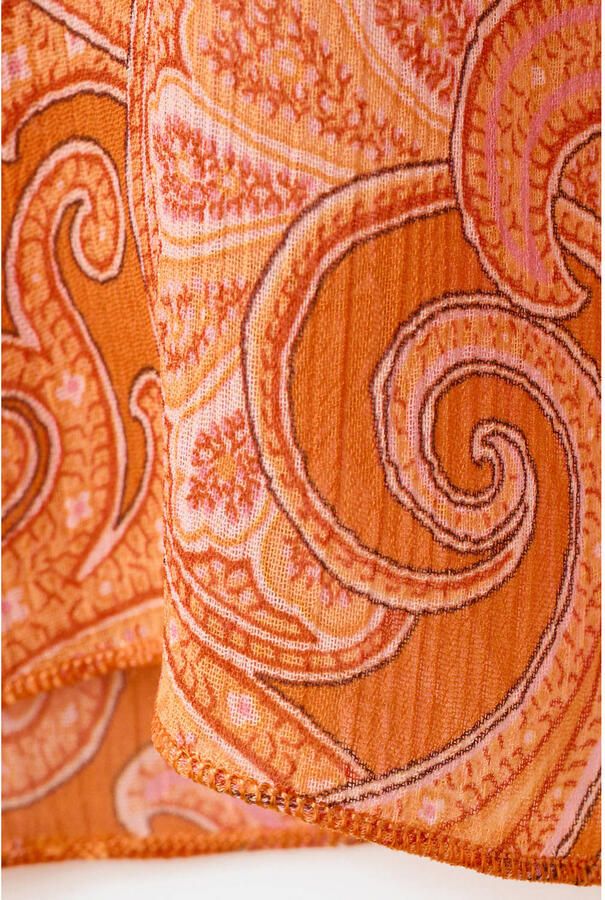 Mango top met paisley oranje - Foto 2