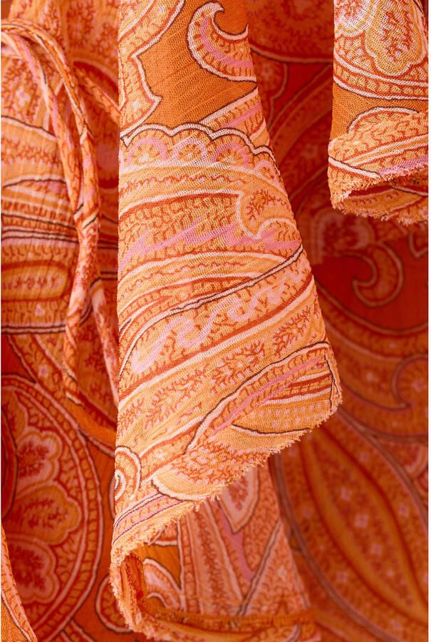 Mango top met paisley oranje - Foto 3