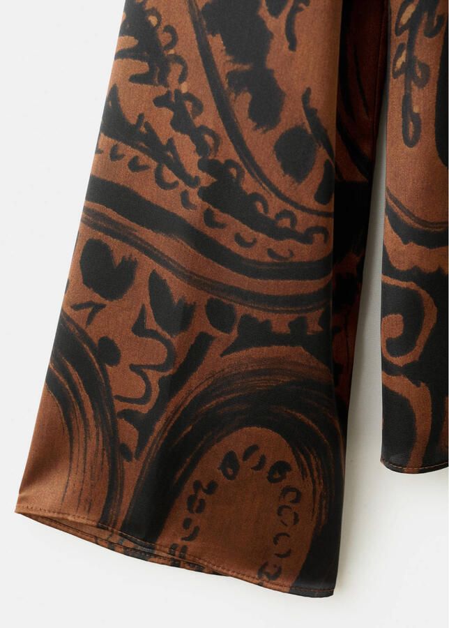 Mango top met paisley print bruin - Foto 2