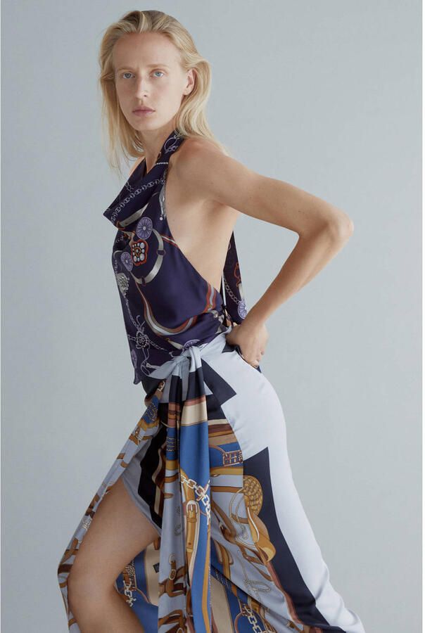 Mango top met print meerkleurig - Foto 3