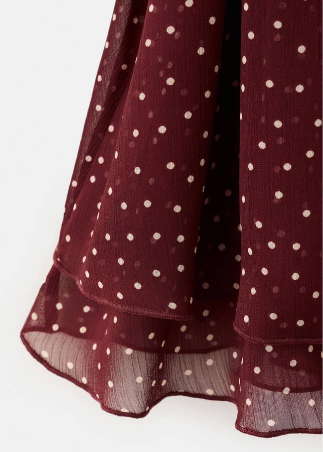 Mango top met stippen donkerrood - Foto 3