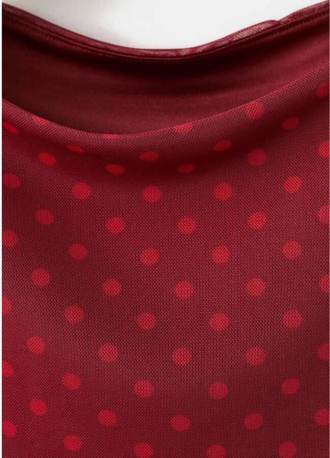 Mango top met stippen rood - Foto 3