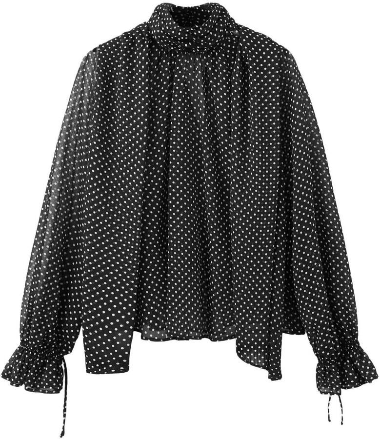 Mango top met stippen zwart - Foto 2