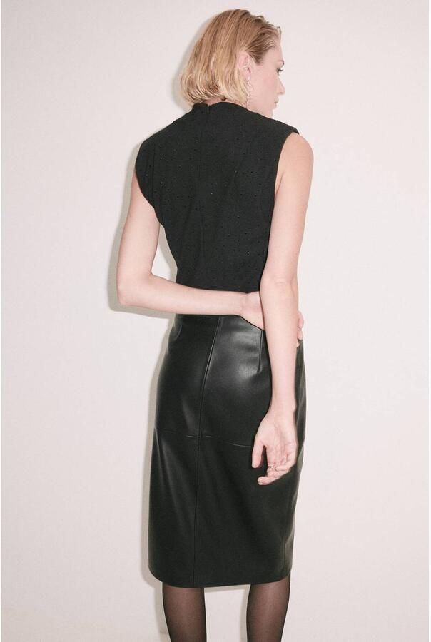 Mango top met strass-steentjes zwart - Foto 3