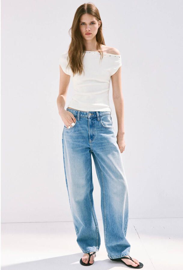 Mango top met studs wit - Foto 2