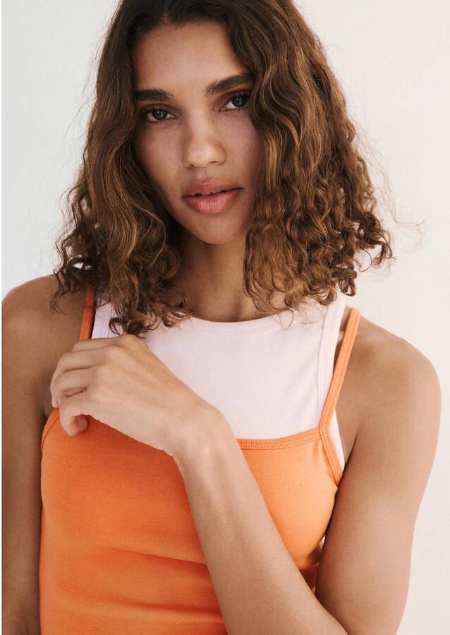 Mango top oranje - Foto 2