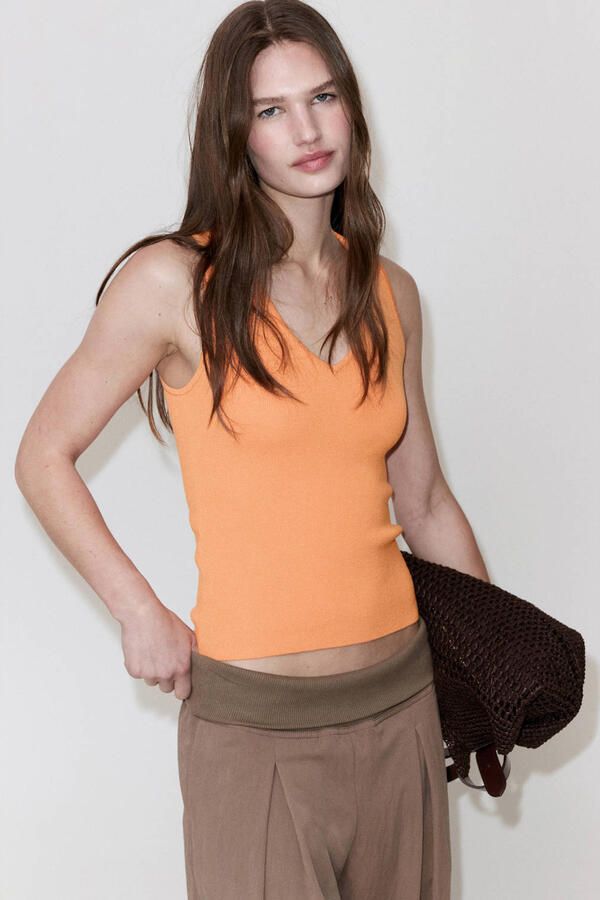 Mango top oranje