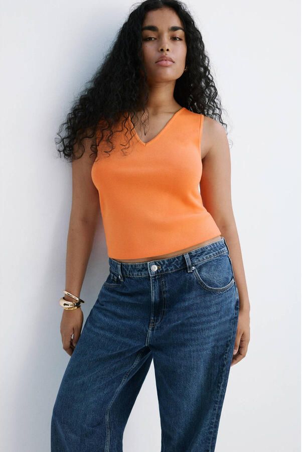 Mango top oranje - Foto 3
