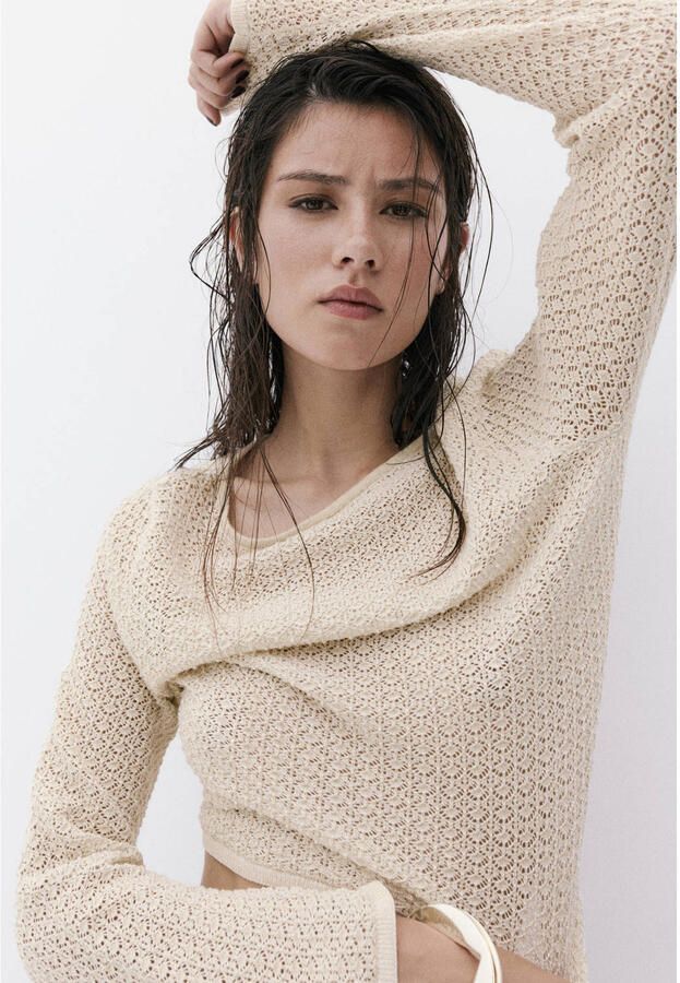 Mango top Plus Size beige - Foto 2