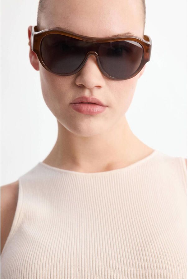 Mango top rib gebreid beige - Foto 2