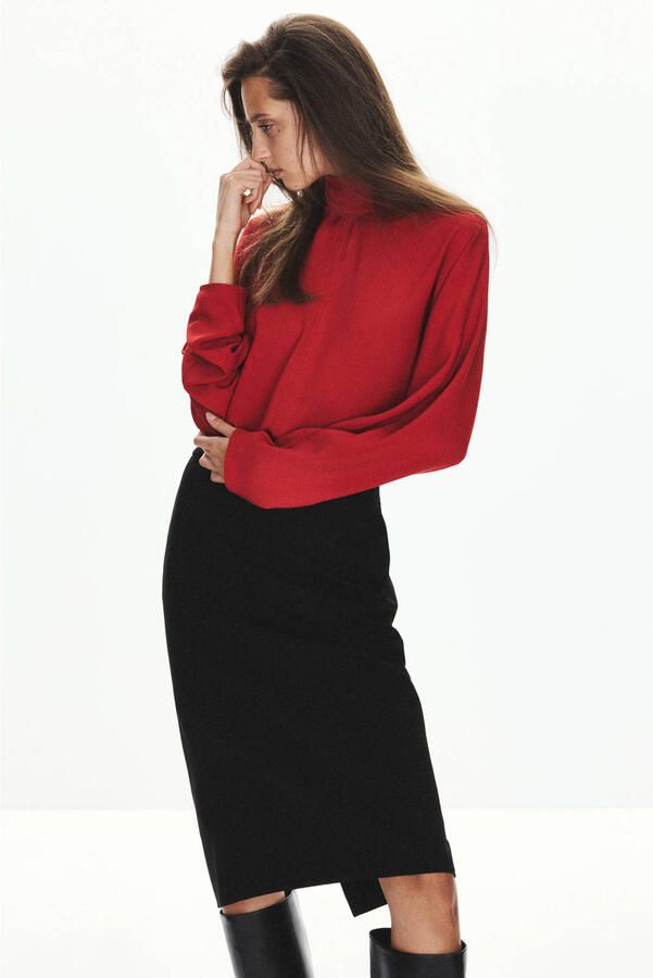 Mango blousetop rood - Foto 3
