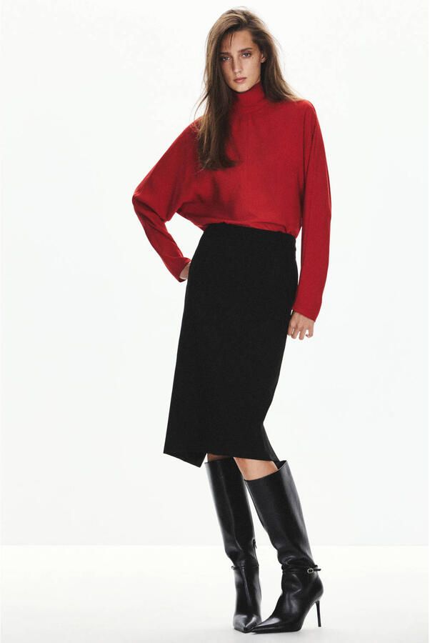 Mango blousetop rood - Foto 2