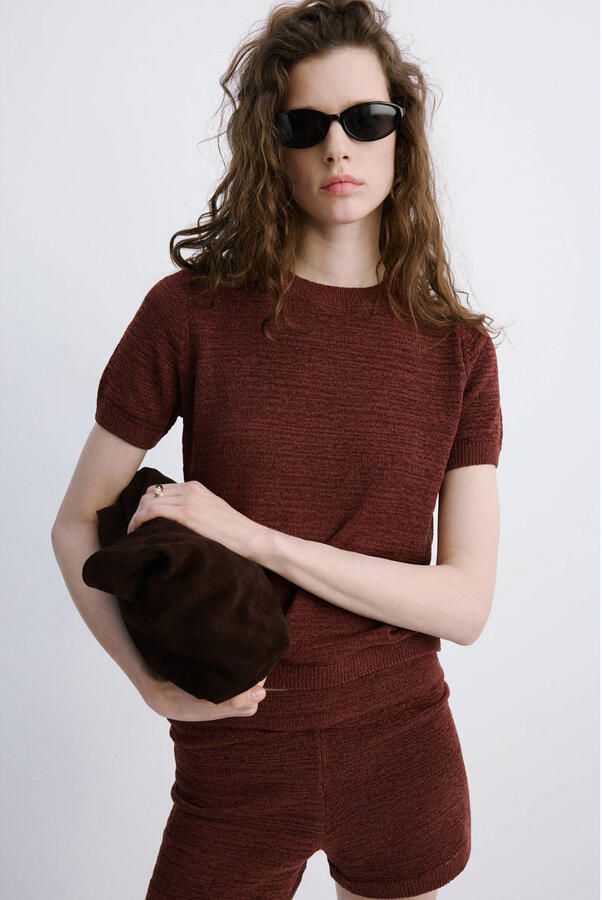 Mango top roodbruin