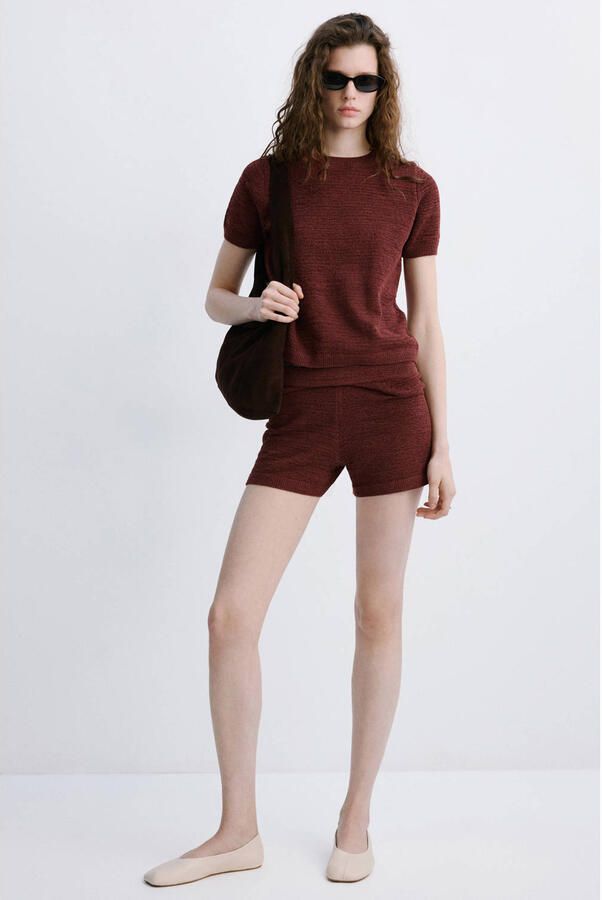 Mango top roodbruin - Foto 3