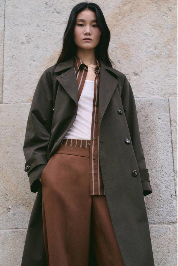 Mango trenchcoat donkerbruin - Foto 2