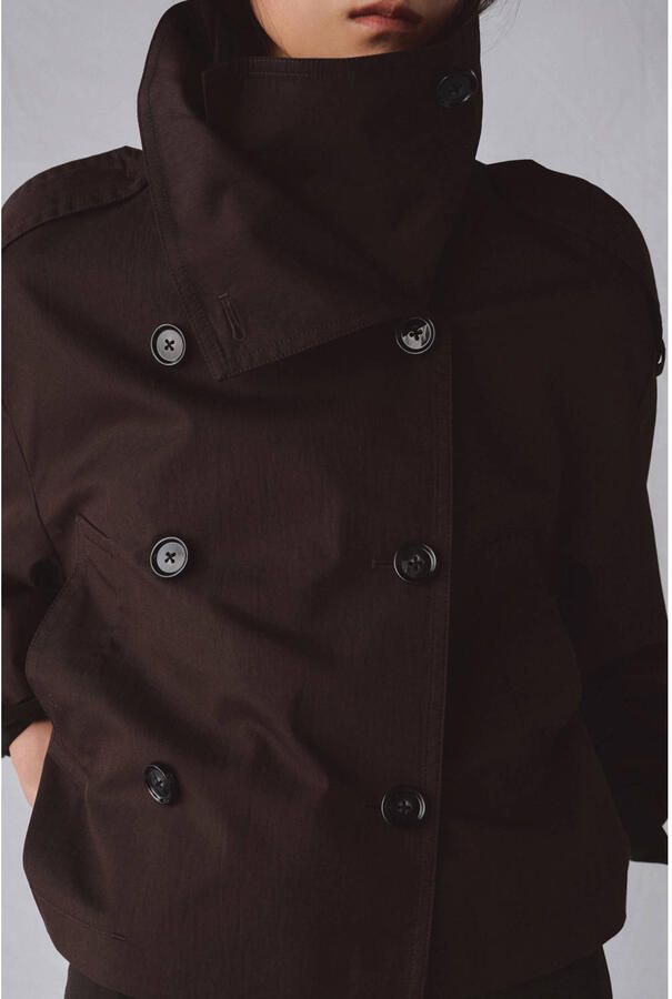 Mango trenchcoat donkerbruin - Foto 2