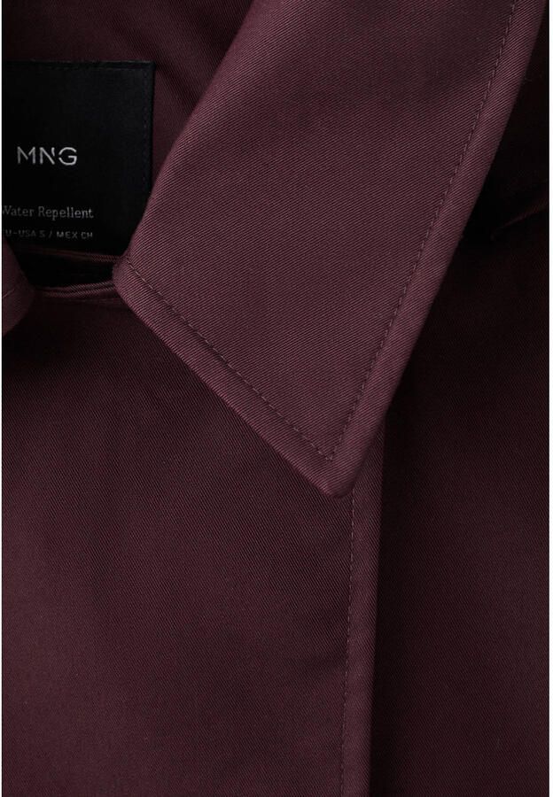 Mango trenchcoat donkerrood - Foto 2
