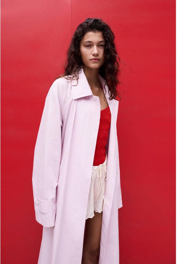 Mango trenchcoat lichtroze - Foto 3