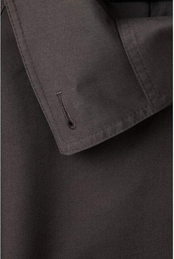 Mango trenchcoat met ceintuur donkerbruin - Foto 2