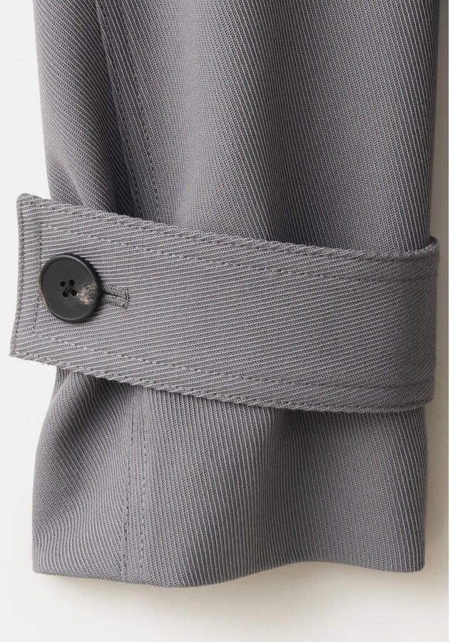 Mango trenchcoat met ceintuur grijs - Foto 3