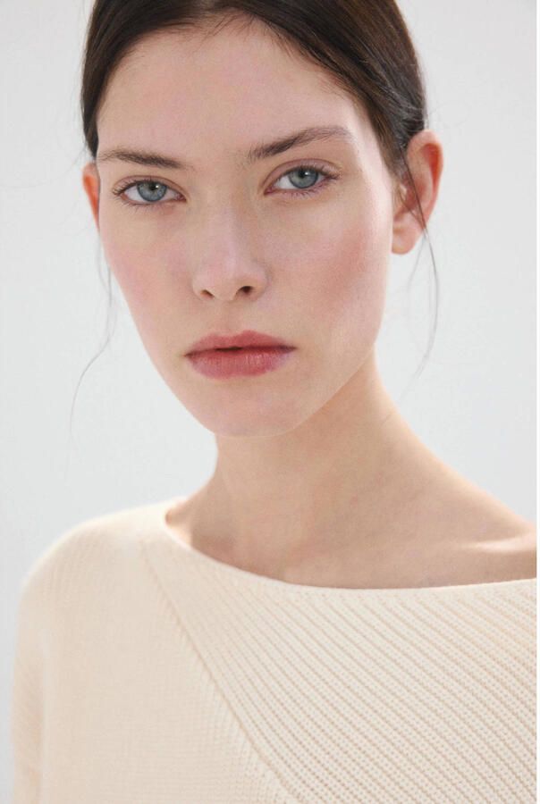 Mango trui beige gebreid - Foto 3